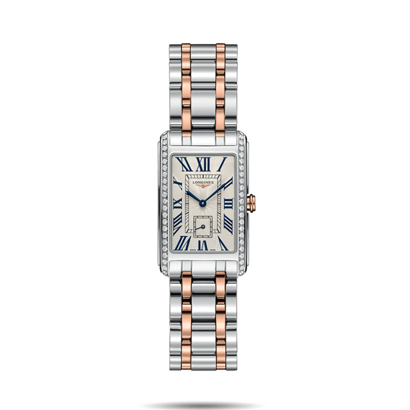 Longines Dolcevita 23 mm lady watch steel gold diamonds L55125797