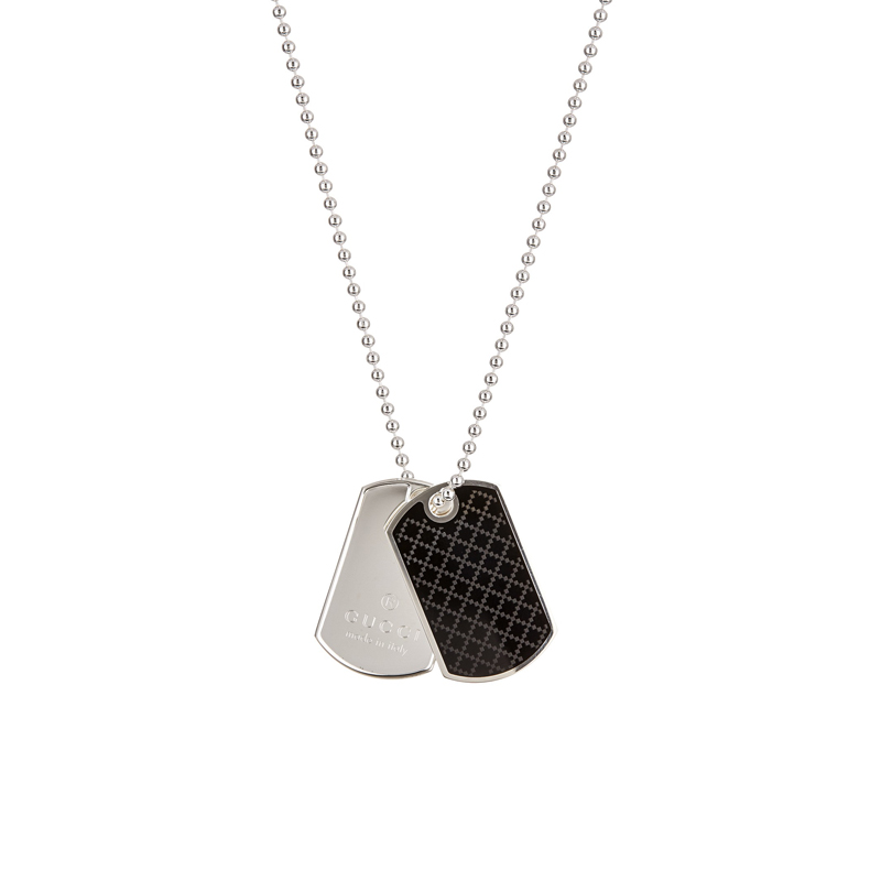 Gucci dog tag necklace hotsell