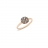 Ring in rose gold with brown dimonds