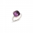 Ring in white and rose gold with amethyst and diamonds