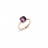 Petit ring in rose and white gold with amethyst
