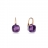 Earrings in rose and white gold with amethyst