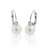 White gold earrings with pearls and diamonds