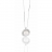 White gold necklace with pearl and diamonds