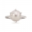 White gold ring with pearl