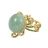 Jellyfish maxi ring set in yellow gold, aquamarine, diamonds and emeralds